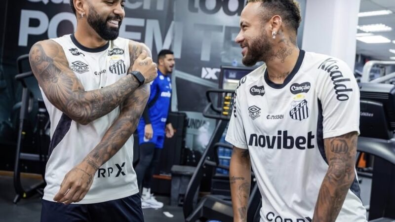 Neymar e Gabigol estão fora de jogo do Santos na Copa Sul-Americana