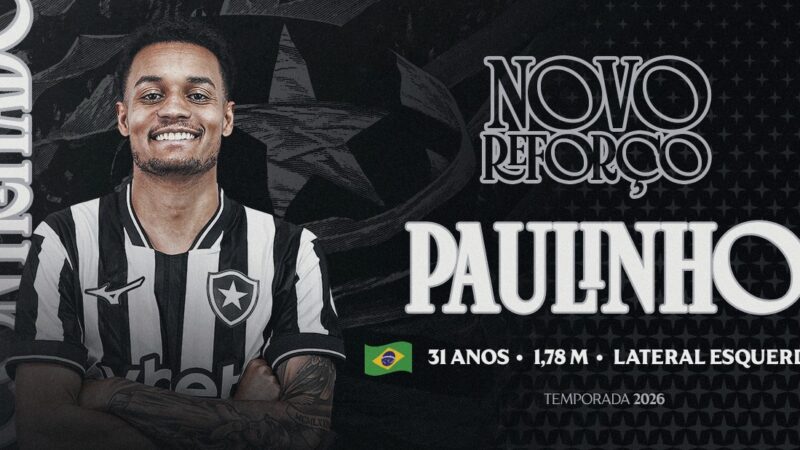 Botafogo anuncia a contratação do lateral-esquerdo Paulinho, ex-Midtjylland