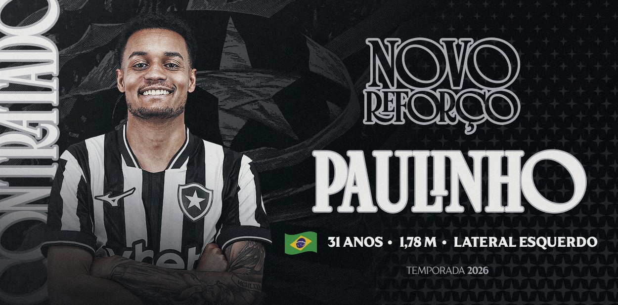 Botafogo anuncia a contratação do lateral-esquerdo Paulinho, ex-Midtjylland