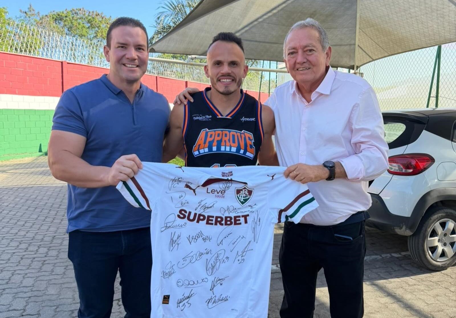 Responsável pela gestão profissional do Picos realiza visita a Renê, patrocinador do clube