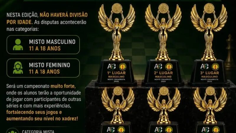 1º Campeonato Online Infantojuvenil de Xadrez definido para dia 1º de agosto; inscrições abertas