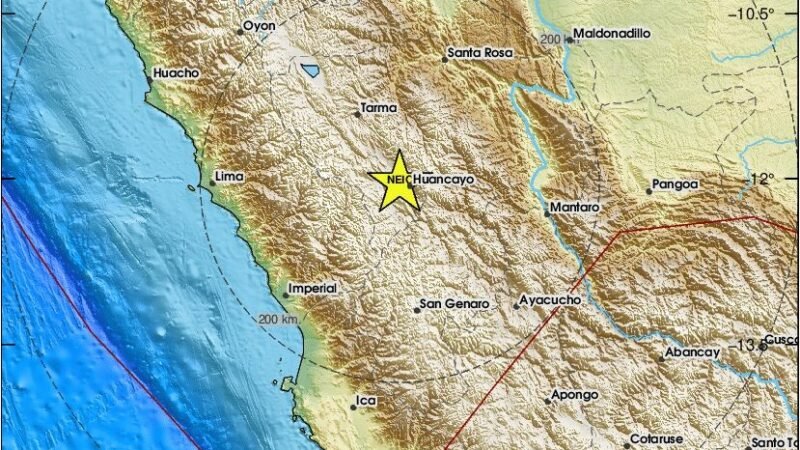 Terremoto de magnitude 5,5 atinge região central do Peru