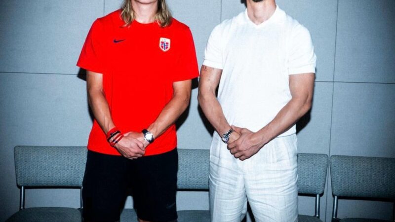 Ibrahimovic posta fotos com Haaland e brinca: “O poder está no cabelo”