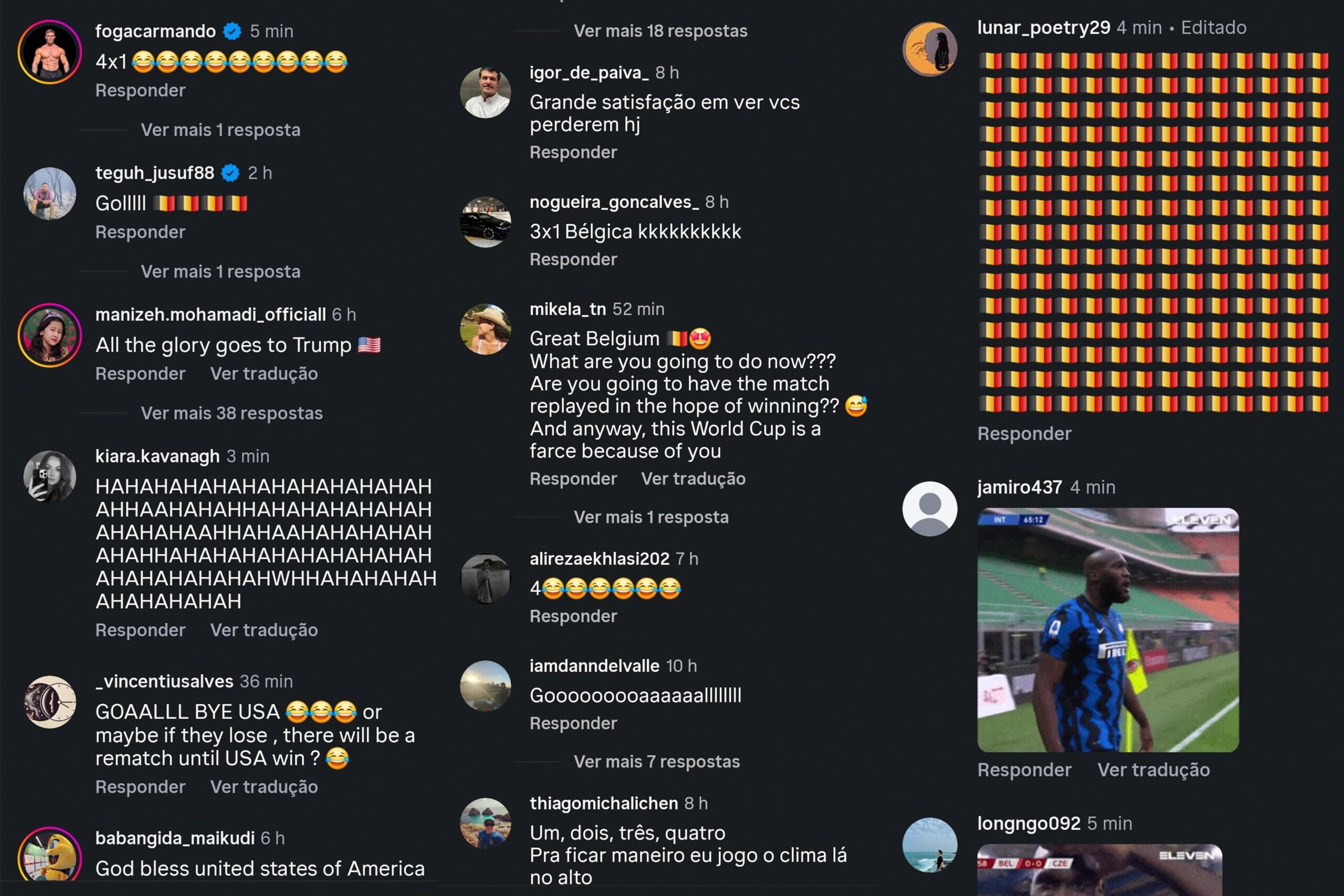 Fãs invadem perfil de Trump para zoar por goleada da Bélgica e repercutem imitação da ‘dancinha’ por jogadores