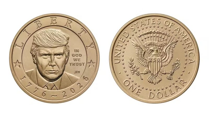 EUA começam a produzir moeda comemorativa de US$ 1 com imagem de Trump
