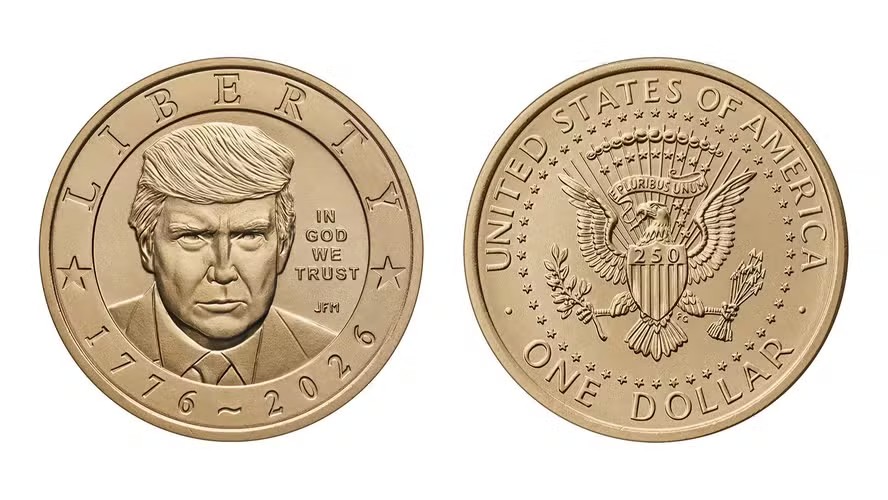 EUA começam a produzir moeda comemorativa de US$ 1 com imagem de Trump