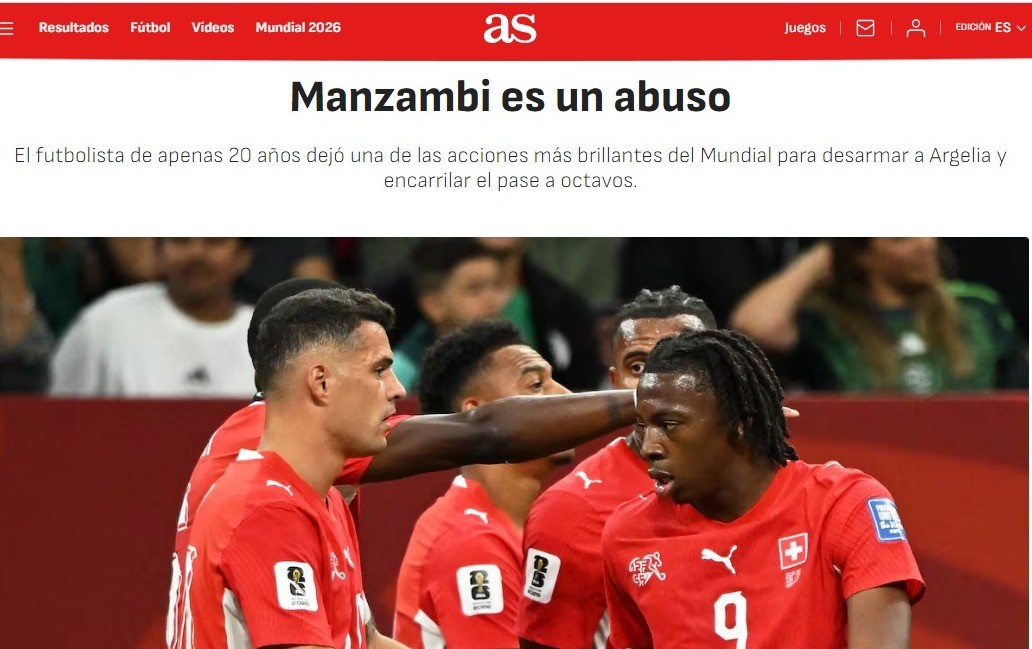 “Magia” e “um abuso”: imprensa internacional exalta Manzambi após vaga da Suíça