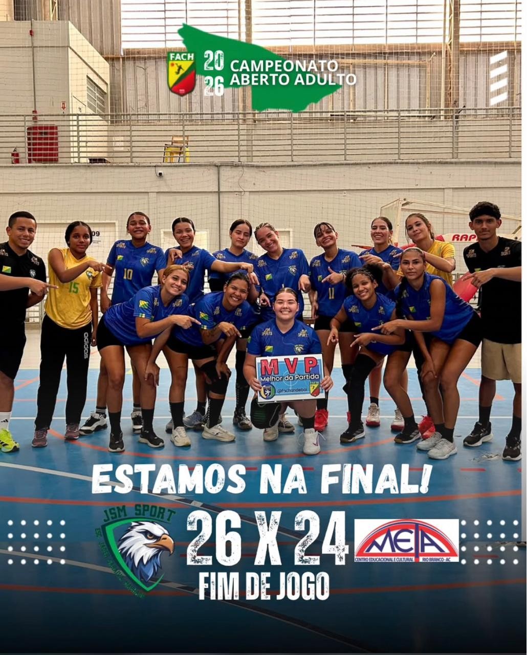 Em jogo equilibrado, Jader Saraiva bate Meta e está na final do Aberto de Handebol Feminino
