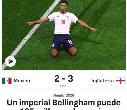 Imprensa internacional exalta Bellingham em queda do México na Copa: “Imperial”