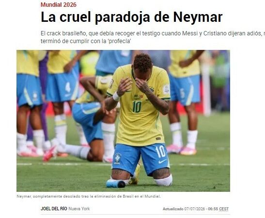 Jornal espanhol diz que Neymar vive “paradoxo cruel” ao se despedir antes de Messi e CR7