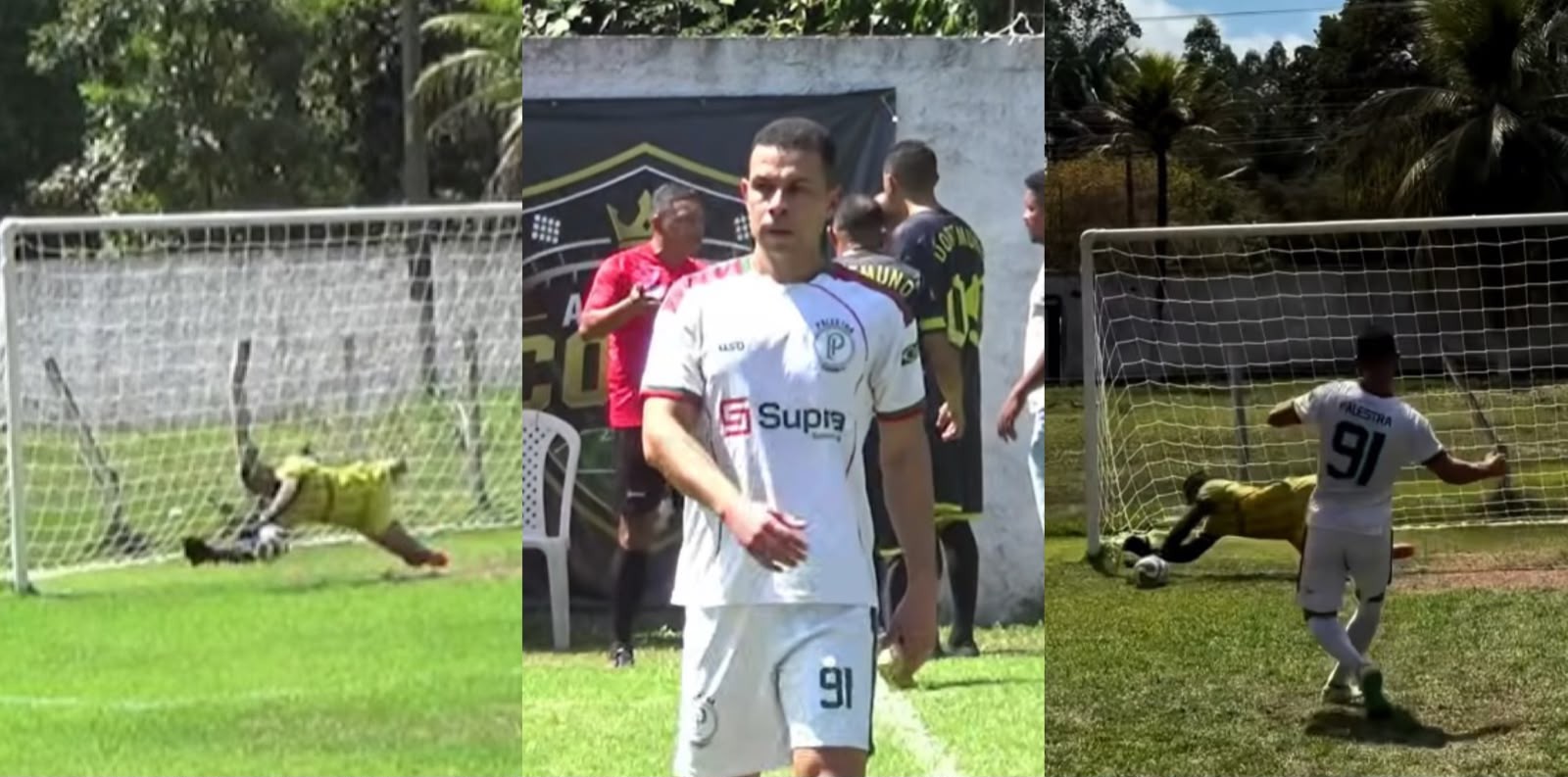 Lembra dele? Ex-Palmeiras perde pênalti decisivo e é eliminado de torneio amador; veja o lance