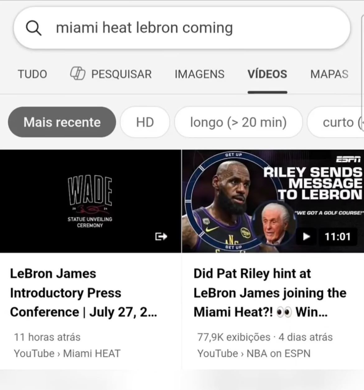 Ato falho? Canal do Heat se engana e sobe live com o título “apresentação de LeBron James”
