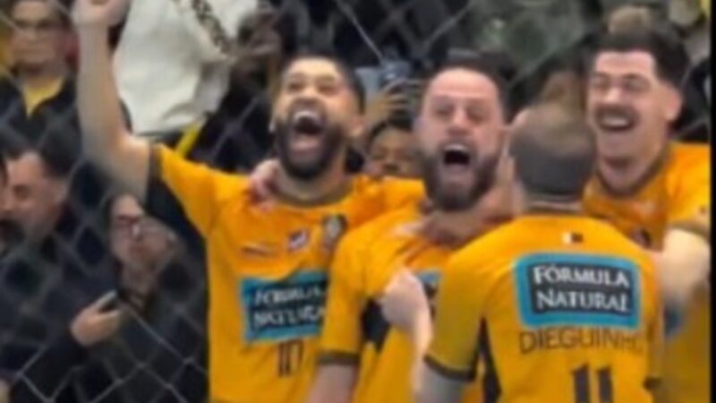 Capita marca na sua despedida do futsal e abre caminho para goleada do Sorocaba sobre o Tubarão