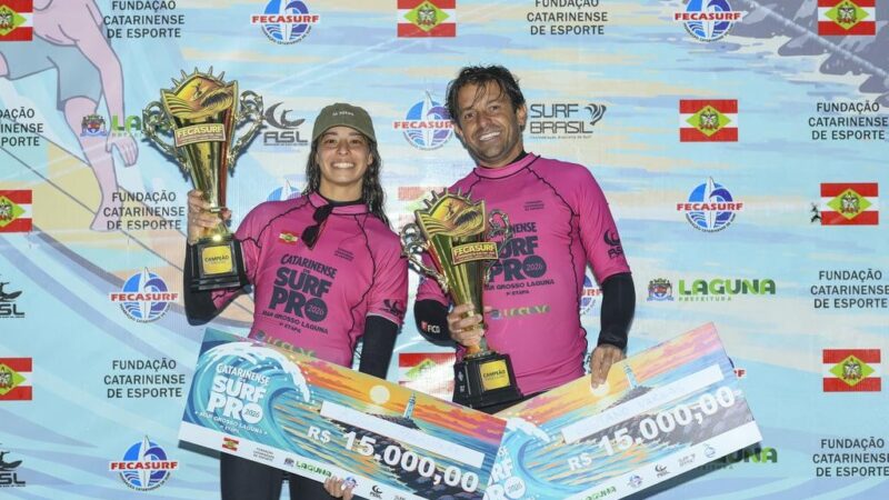 Circuito Catarinense de Surfe conhece campeões após série de adiamentos em etapa de Laguna