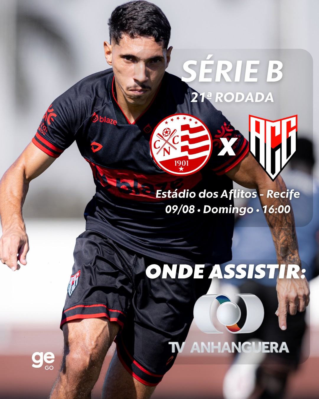 Náutico x Atlético-GO: Rede Anhanguera transmite para todo o estado de Goiás