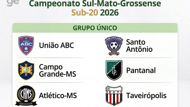 Sul-Mato-Grossense Sub-20 2026: confira a tabela e classificação