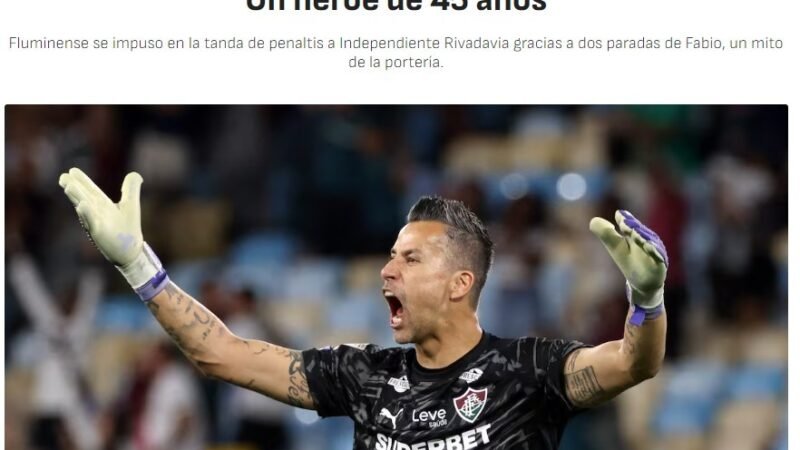 Jornal espanhol exalta Fábio em classificação do Fluminense: “Herói de 45 anos”