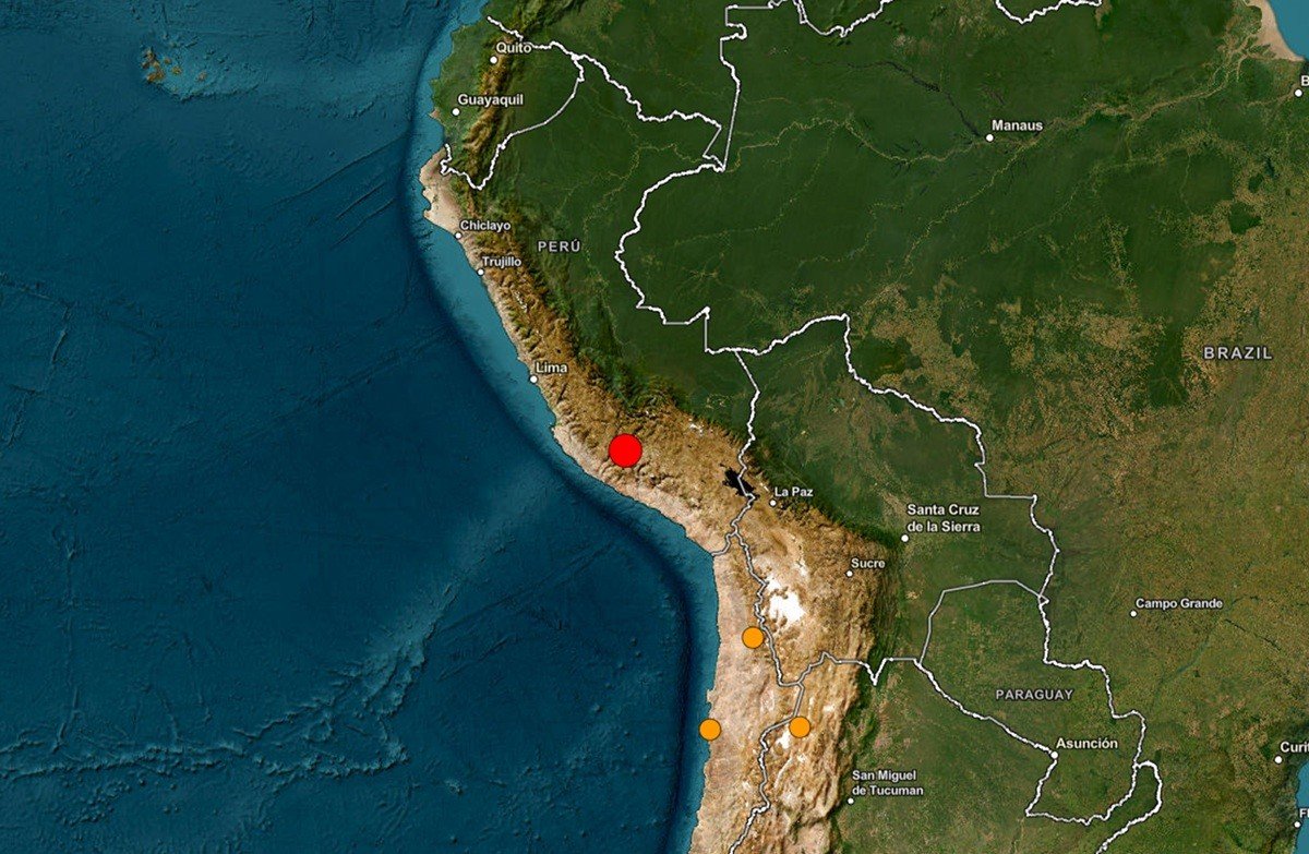 Terremoto de magnitude 6,7 atinge o Peru