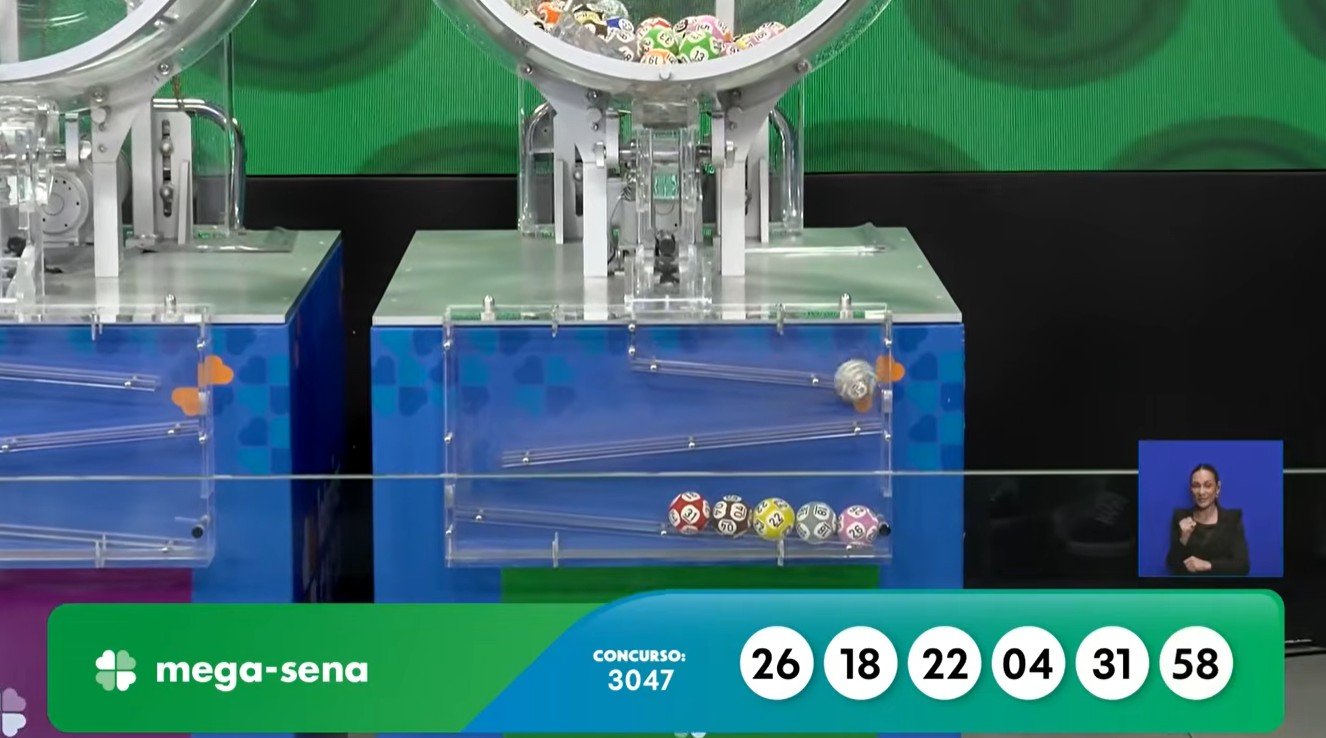 Mega-Sena, concurso 3047: confira os números sorteados