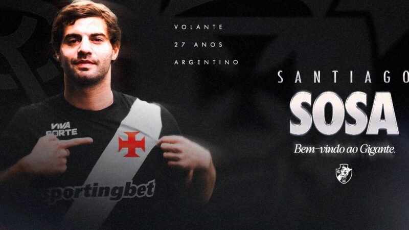 Sosa é registrado no BID e pode estrear pelo Vasco contra o Santos no Brasileirão