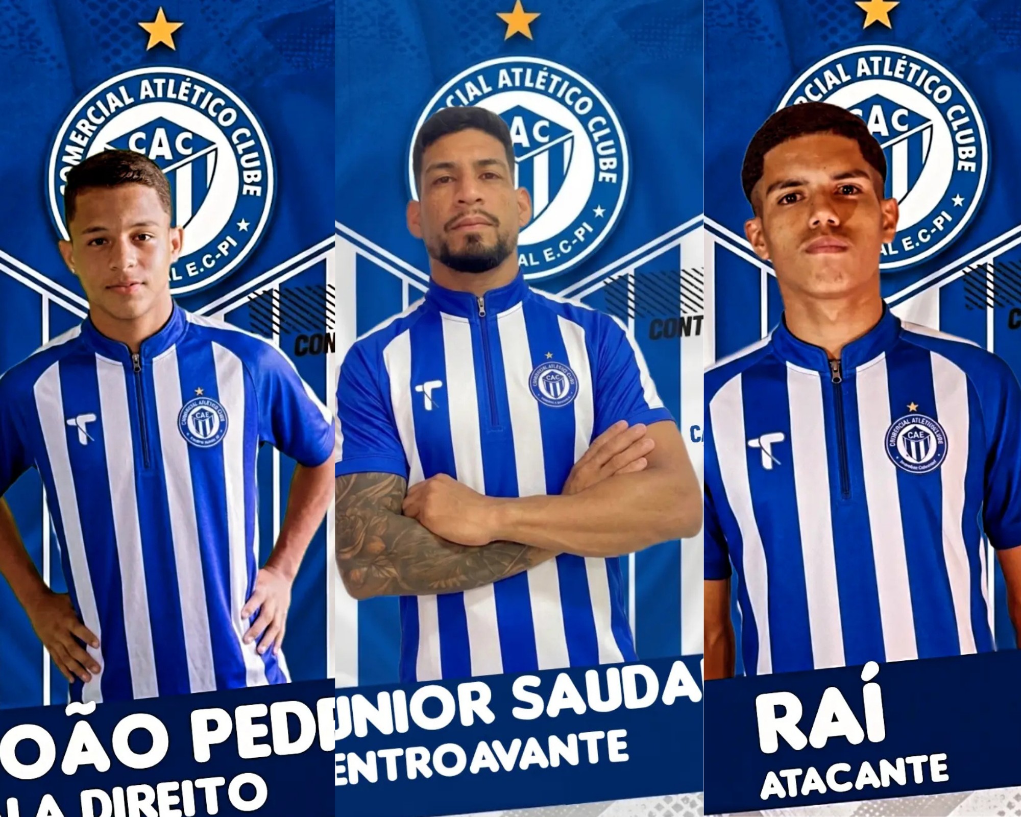 Comercial-PI anuncia atacante Jr. Saudade e promove dois atletas da base para o Piauiense Série B