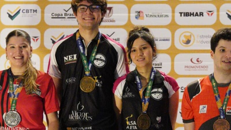 Francisco Bisneto e Alice Almeida conquistam ouro para o Amapá na Copa Brasil Ouro de Tênis de Mesa