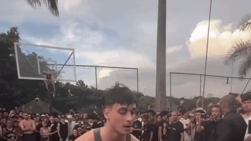 Conheça o brasileiro que venceu estrelas do basquete 1×1 com arremesso inusitado; veja vídeos