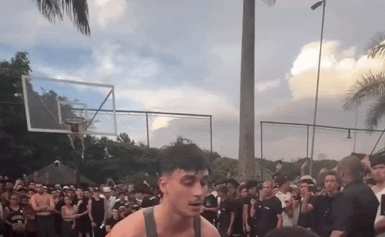 Conheça o brasileiro que venceu estrelas do basquete 1×1 com arremesso inusitado; veja vídeos