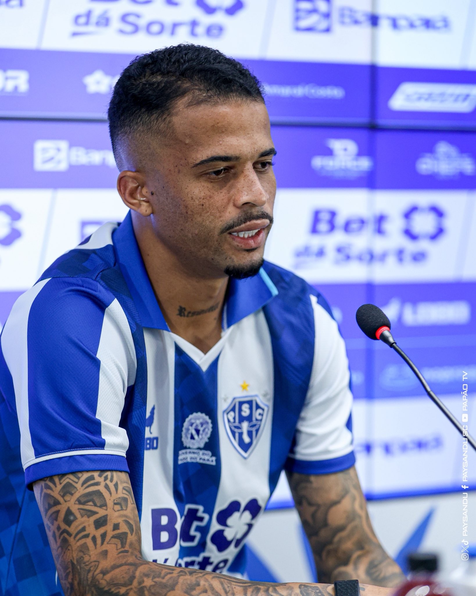Fã de Gabriel Magalhães, Lucas Rodrigues é apresentado como zagueiro do Paysandu