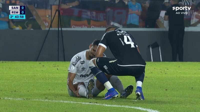 Lucas Veríssimo deixa Santos x Remo machucado e vira dúvida para jogo decisivo em Belém
