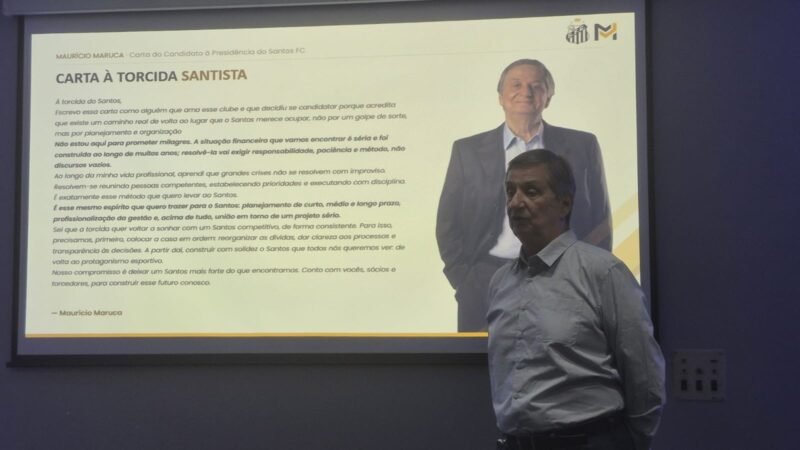 Maurício Maruca lança candidatura à presidência e critica projeto de SAF do Santos