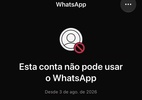 Usuários relatam que tiveram conta bloqueada do WhatsApp sem motivo