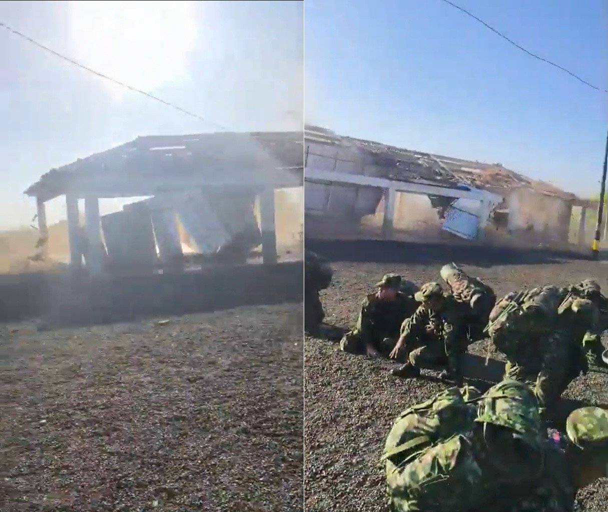 VÍDEO mostra telhado de caserna desabando com terremoto durante exercício militar na Colômbia