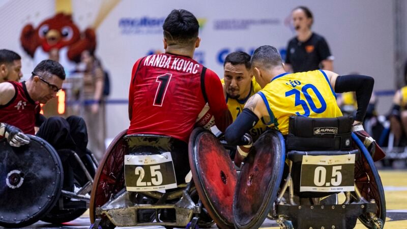 Mundial de rúgbi em cadeira de rodas: Brasil vence pela 1ª vez em jogo equilibrado contra o Canadá