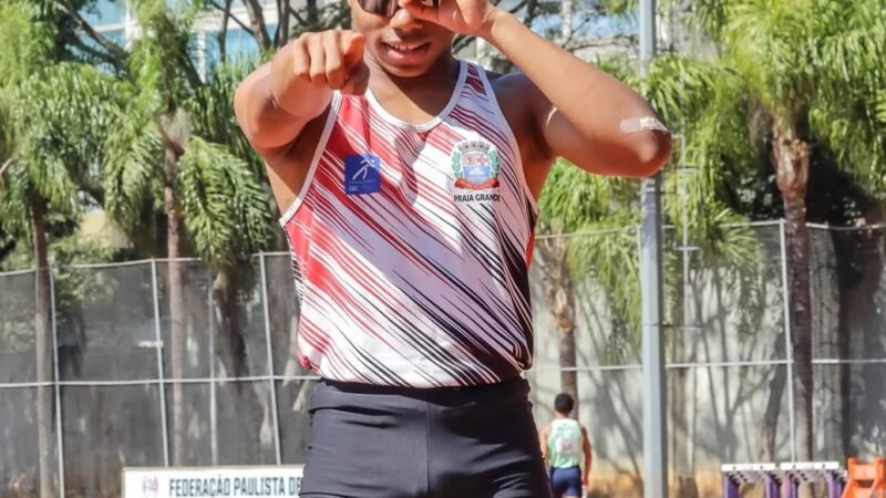Velocista de Praia Grande fatura ouro e prata no Brasileiro Sub-18 e carimba vaga na seleção