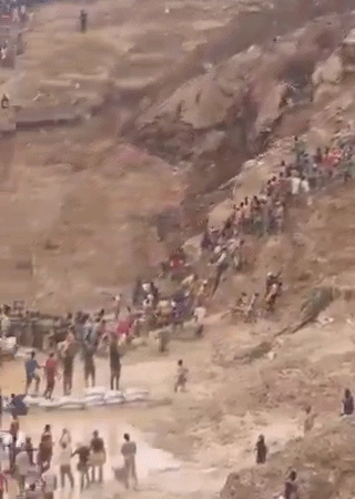 VÍDEO mostra deslizamento de terra que matou mais de 100 em mina de ouro na República Centro-Africana