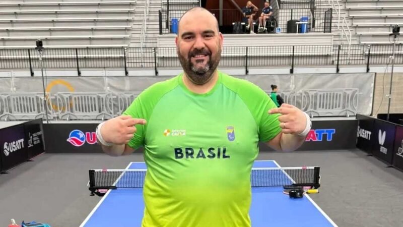 Mesatenista paralímpico bauruense conquista bronze em torneio internacional nos EUA