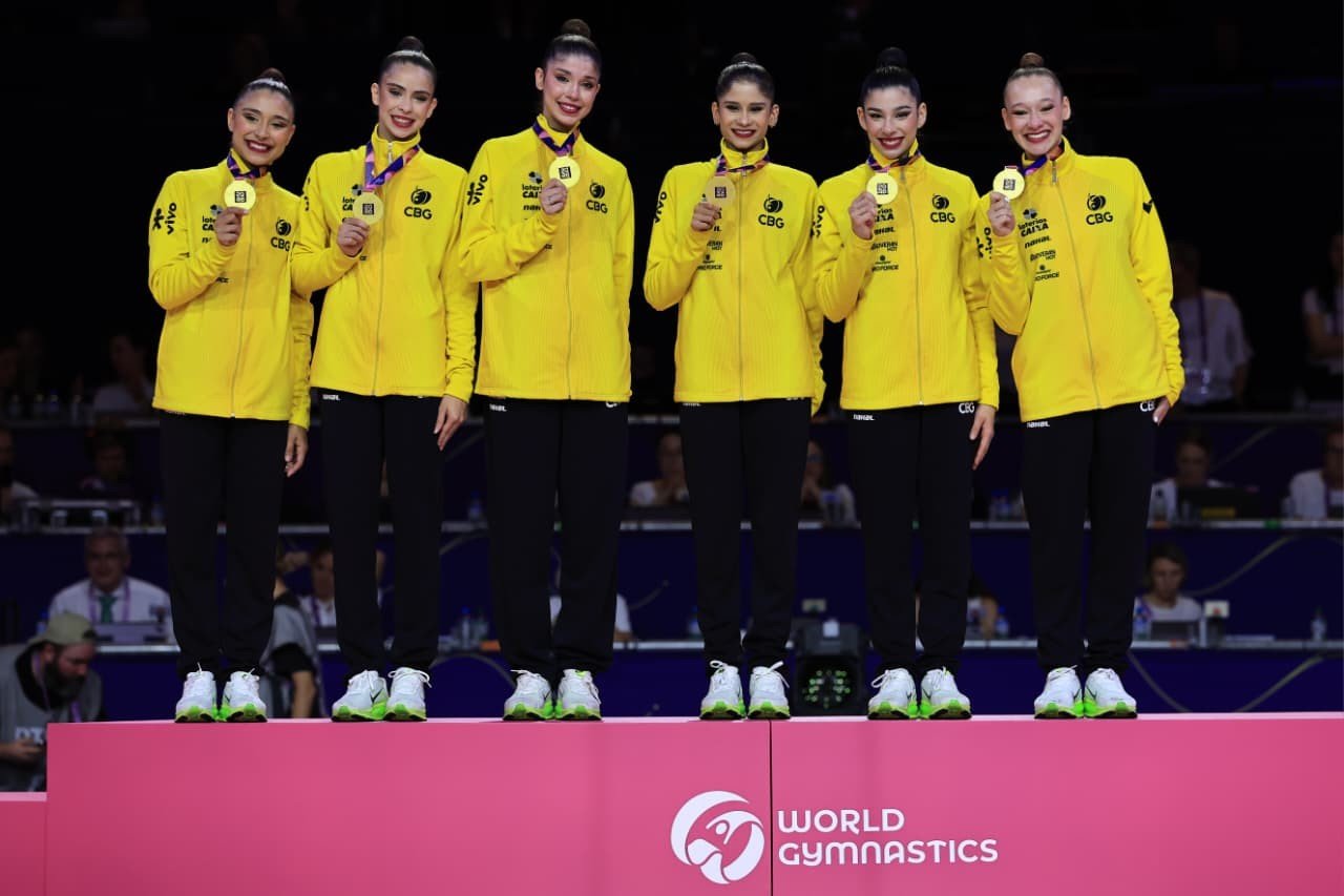 Brasil fecha Mundial de ginástica rítmica na vice-liderança do quadro de medalhas; veja ranking