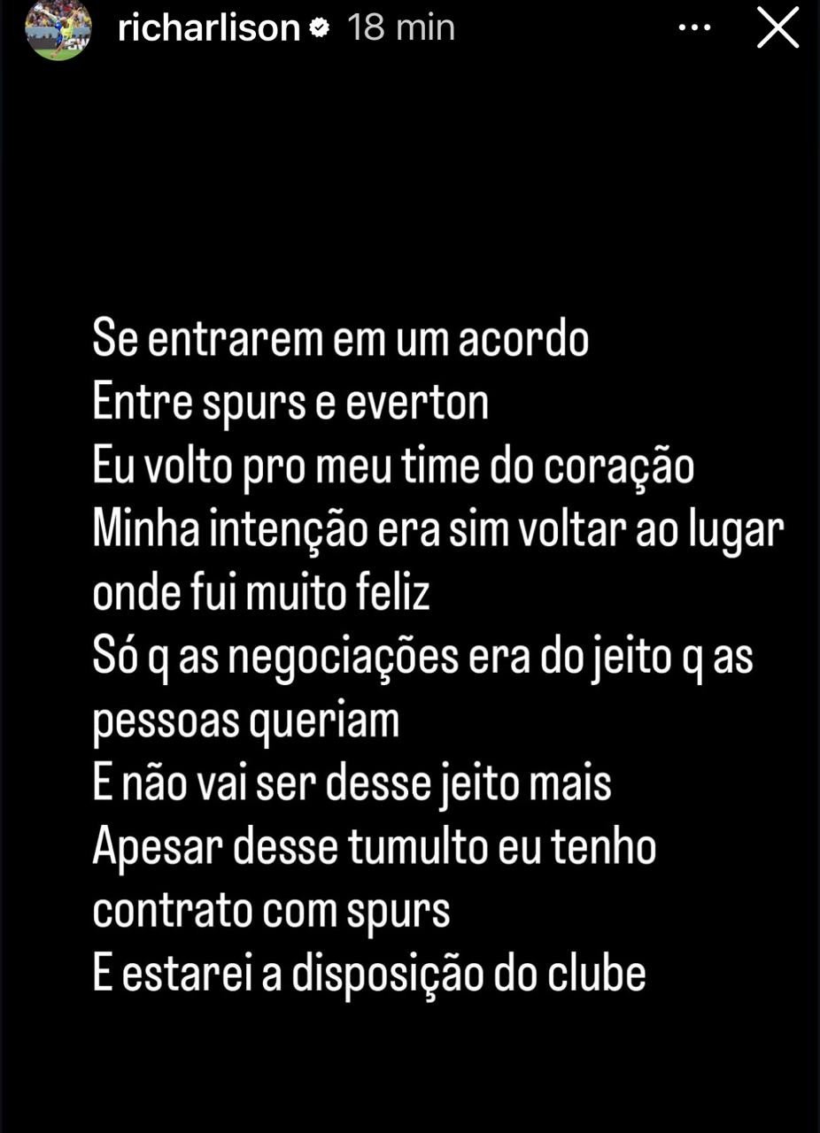 Richarlison pede respeito e quer ser negociado com o Everton: “Voltar onde fui muito feliz”