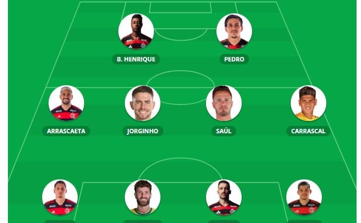 VC Escala: torcedores do Flamengo montam time com Saúl, Carrascal e Bruno Henrique contra Bragantino