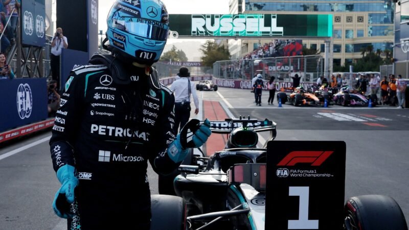 GP do Azerbaijão: Russell faz pole dominante e Bortoleto larga em 17º; veja grid