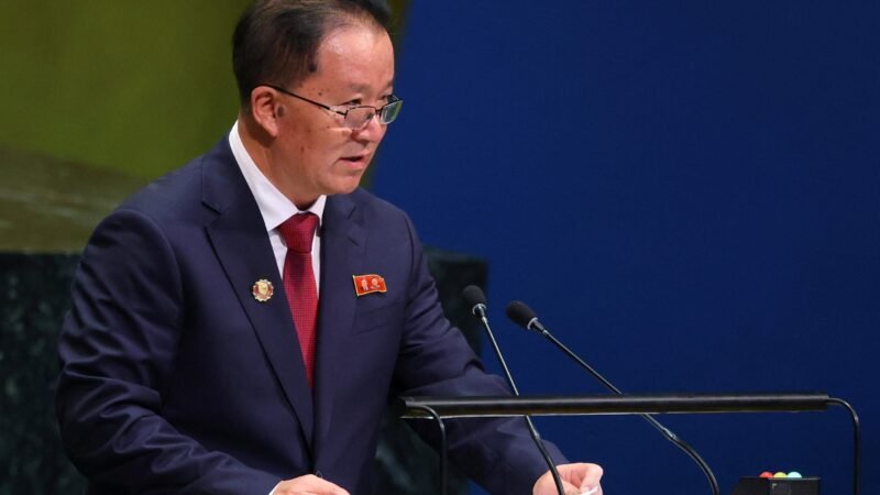 Representante da Coreia do Norte discursa na ONU com broche com rosto de pai de Kim Jong-un