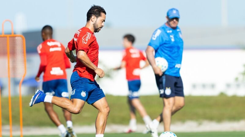 Com Michel Araujo na transição, Bahia treina para enfrentar o Palmeiras