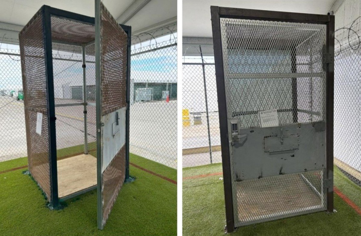 Imigrantes detidos na ‘Alcatraz dos Jacarés’ do ICE, na Flórida, ficavam em celas do tamanho de uma cabine telefônica