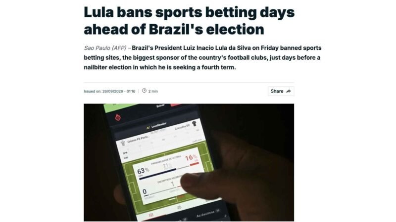 Apostas como ‘vilãs’ e golpe no futebol: como a imprensa internacional noticiou a proibição das bets por Lula