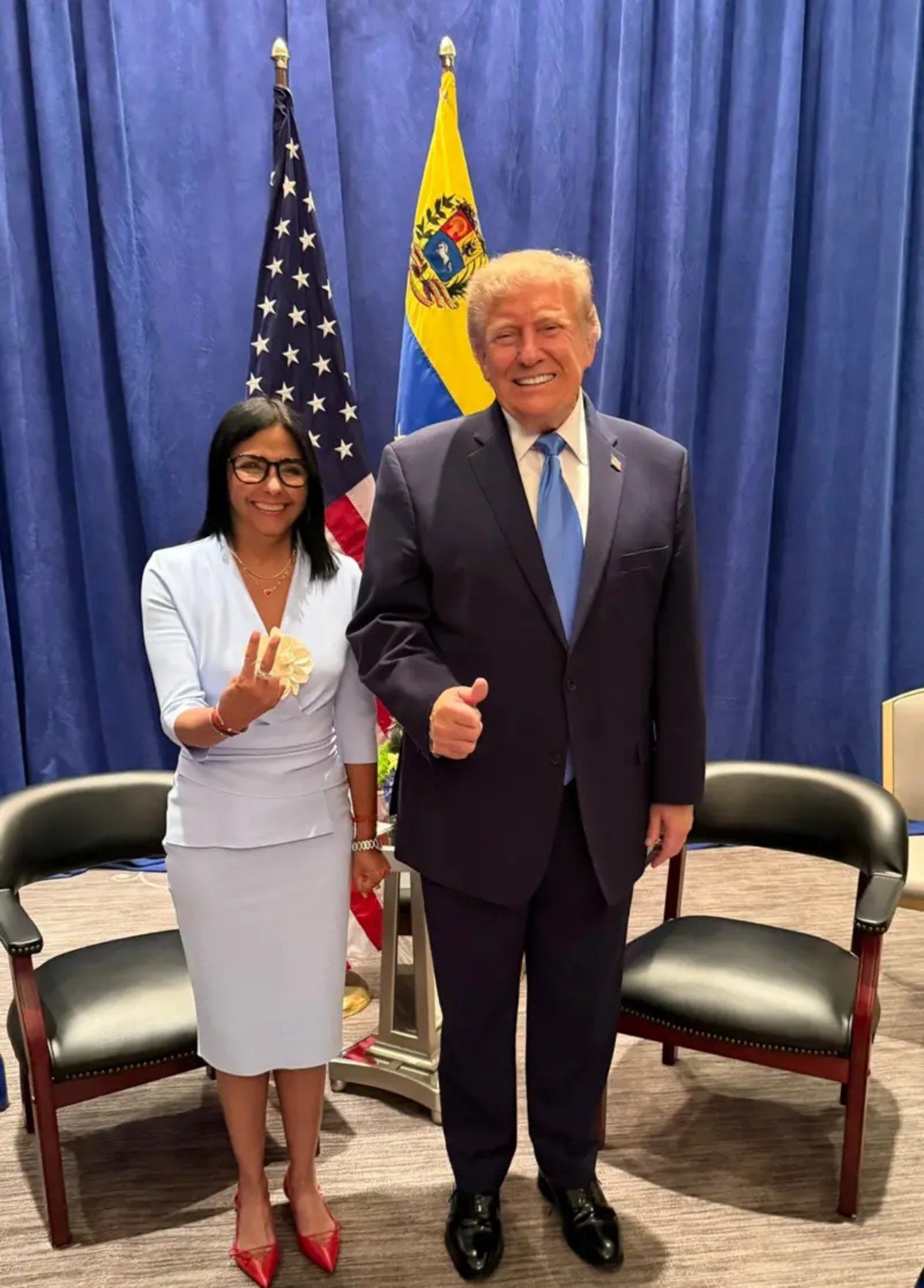 De inimigo a parceiro: a guinada de Delcy Rodríguez sobre Trump e os EUA