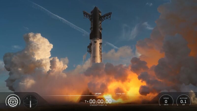 SpaceX lança Starship em 1º voo que dará voltas completas ao redor da Terra