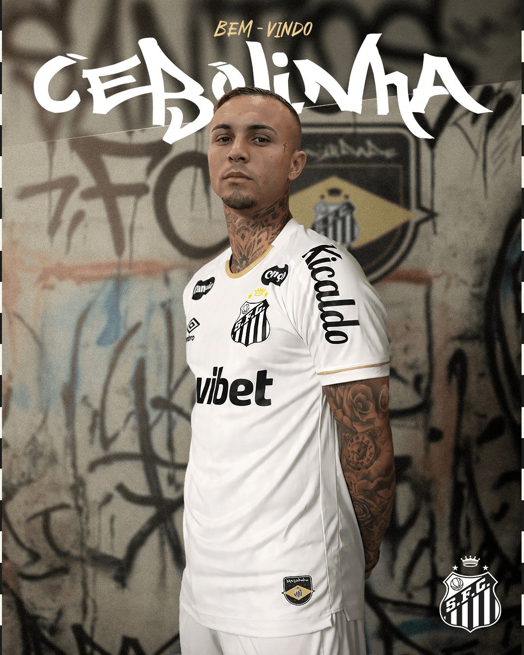 Santos anuncia a contratação do atacante Everton Cebolinha