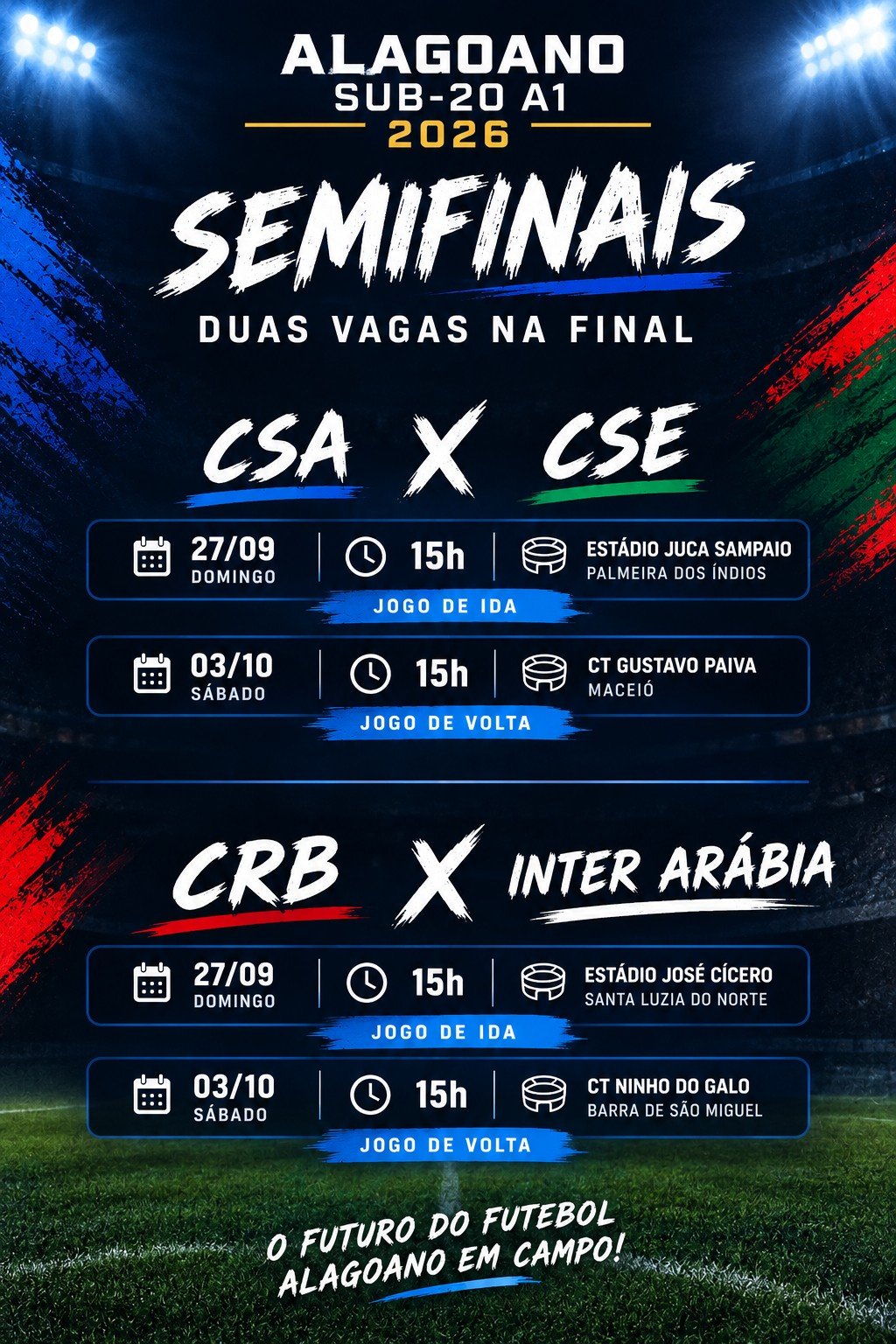 CSE abre vantagem contra o CSA na semifinal do Alagoano Sub-20