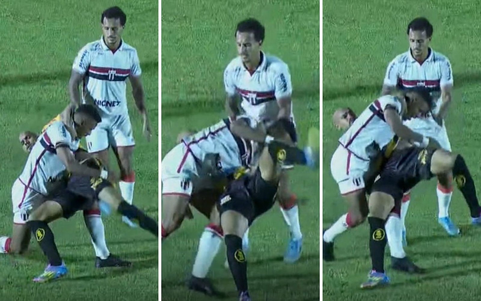 Ippon? Série B tem “golpe de judô” em disputa de bola; veja o vídeo